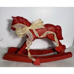 Paper Mache Red Horse 21” Long Hand Made/ Painted Vintage Art Decor- Phillipines